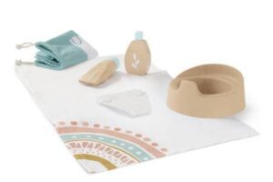 DREWNIANY ZESTAW DO PIELĘGNACJI LALKI