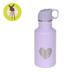 BIDON ZE STALI NIERDZEWNEJ 500 ML LITTLE GANG HEART LILAC