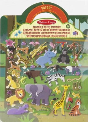 ZESTAW WYPUKŁYCH NAKLEJEK WIELOKROTNEGO UŻYTKU SAFARI